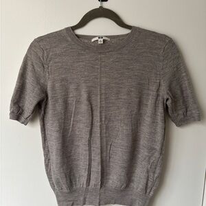 Uniqlo 100% Wool Gray Knit Top